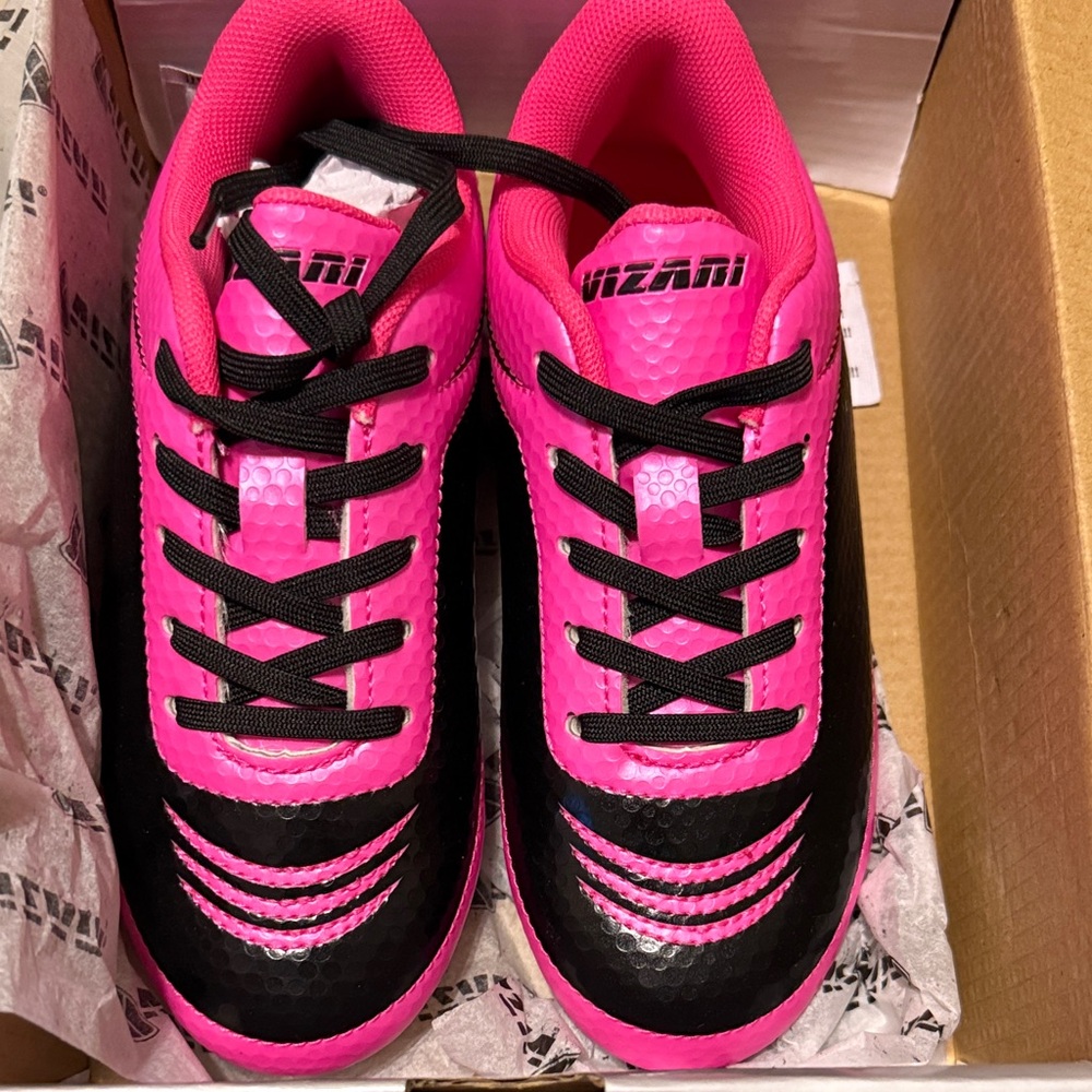 Youth Vibrant Pink and Black Sneakers